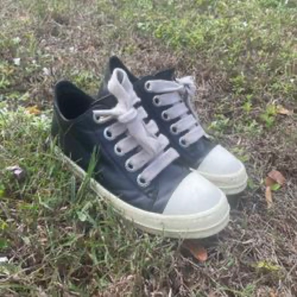 Rick Owens Black and White Sneakers